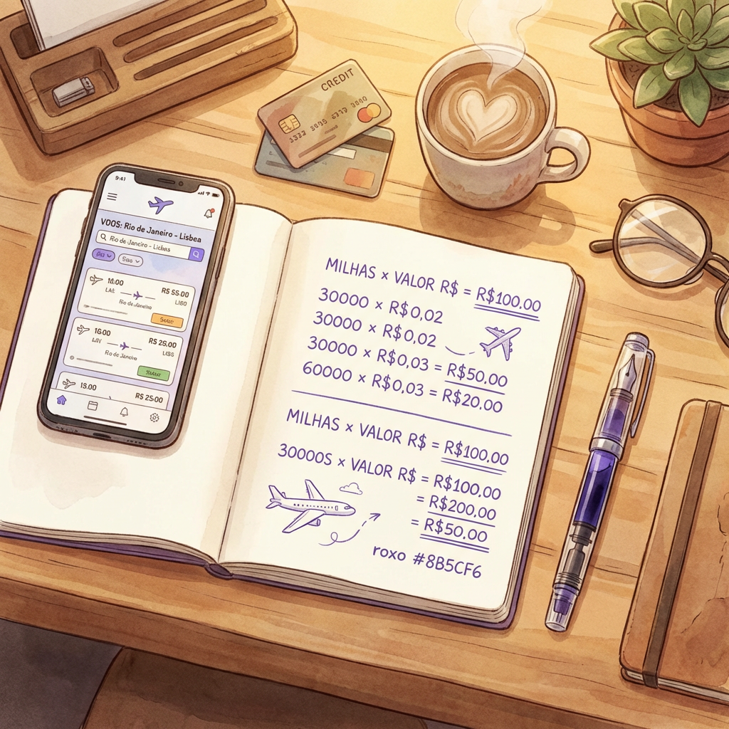 calculando valor das milhas aereas